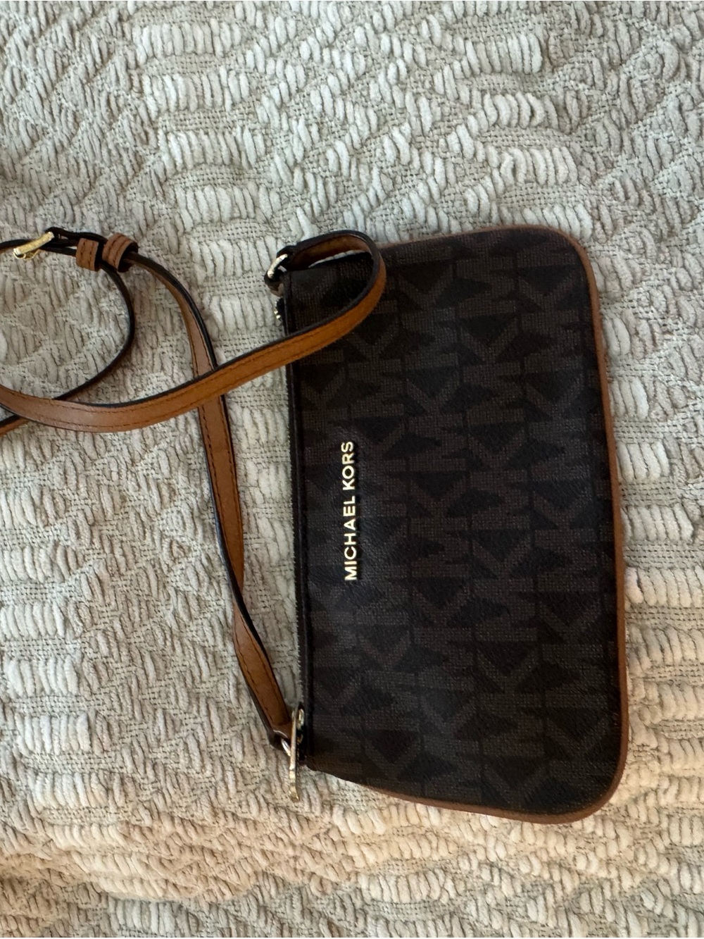 Michael Kors Black & Brown Signature Belt Bag